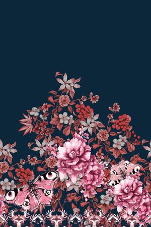 花卉印花华亿平台图片