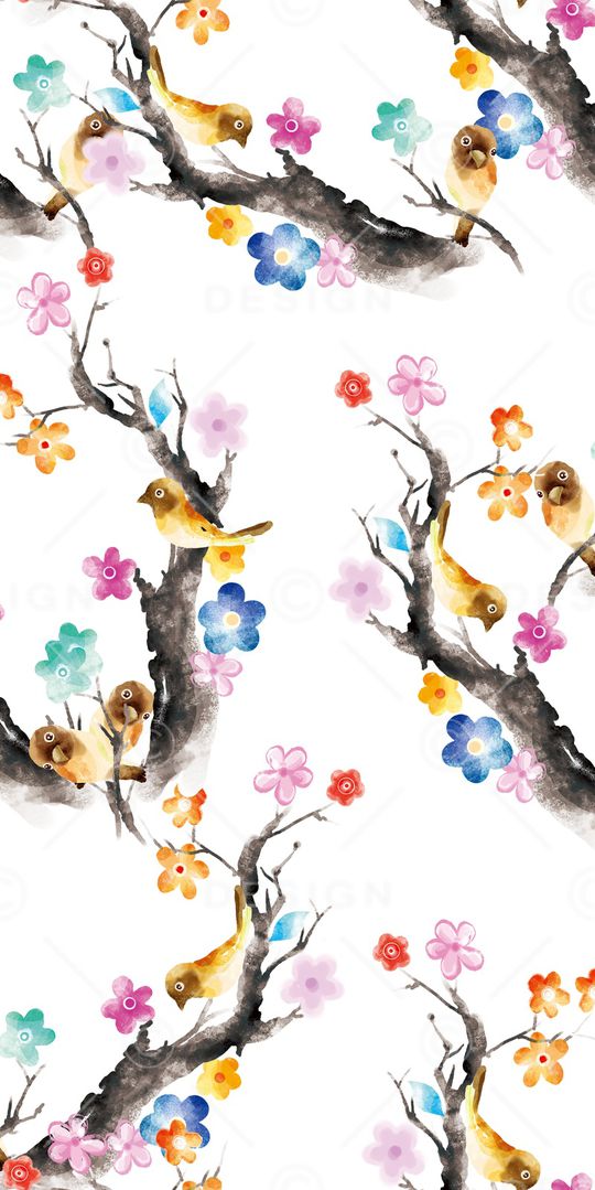 花鸟印花华亿平台图片