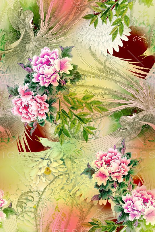 中国风印花华亿平台图片