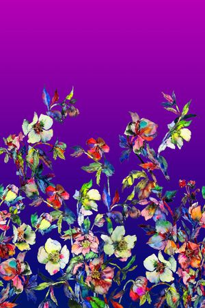 花卉印花华亿平台图片