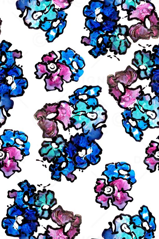 花卉印花华亿平台图片