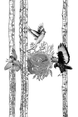 树木纹理印花华亿平台图片