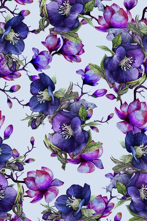 春夏清爽雪纺真丝棉丝巾布料泳装民族风印花印花华亿平台图片