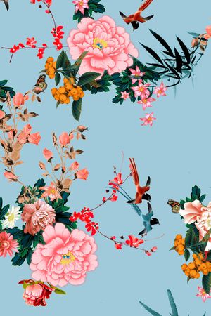 花卉印花华亿平台图片