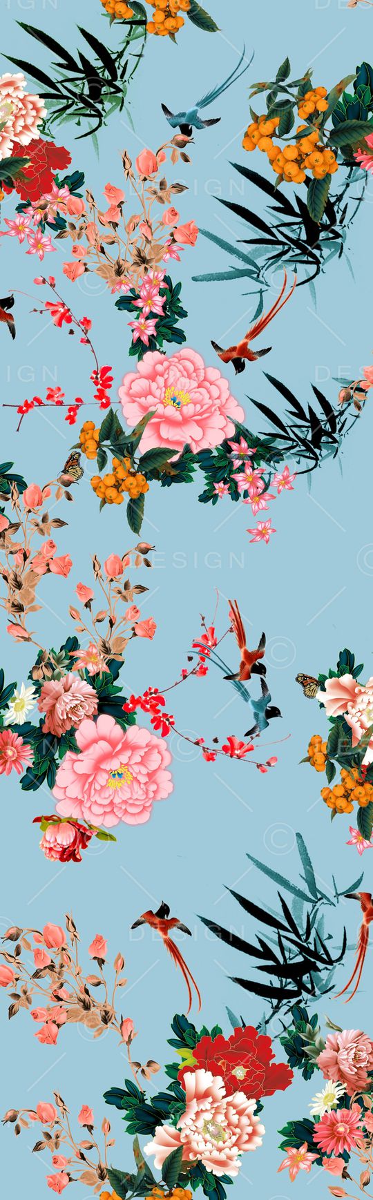 花卉印花华亿平台图片