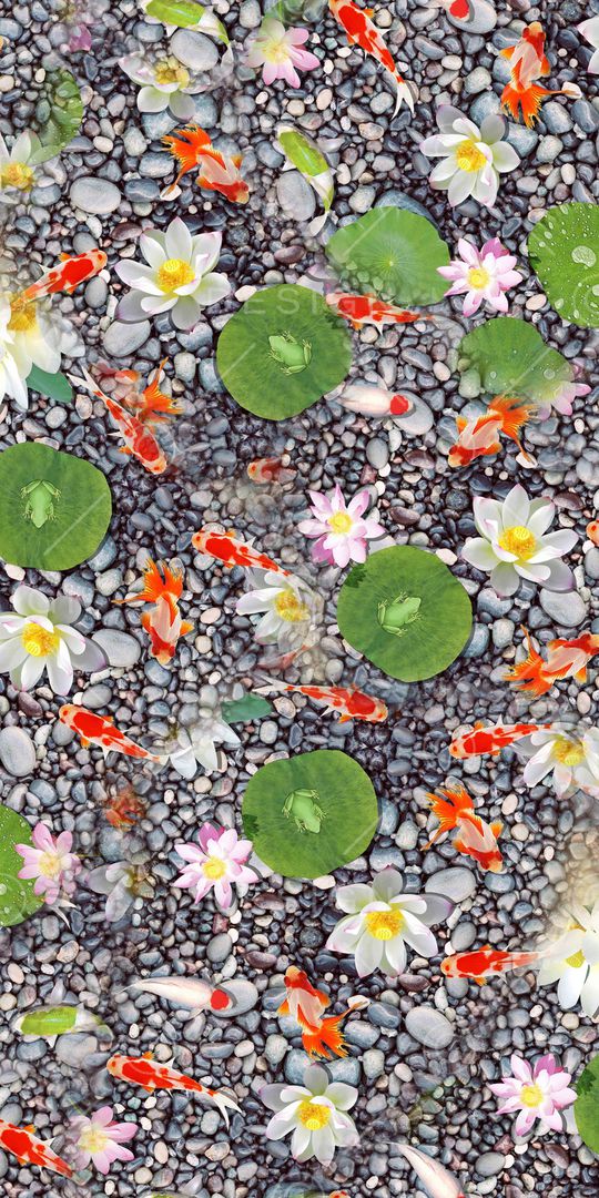 鲤鱼印花华亿平台图片