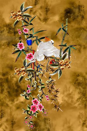 中国风印花华亿平台图片