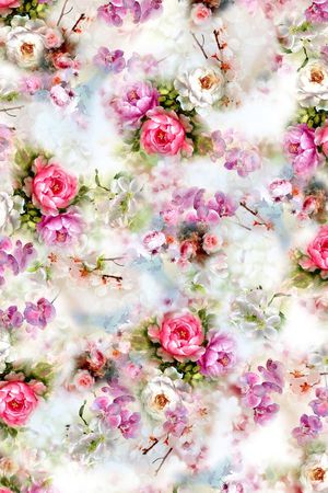 花卉印花华亿平台图片