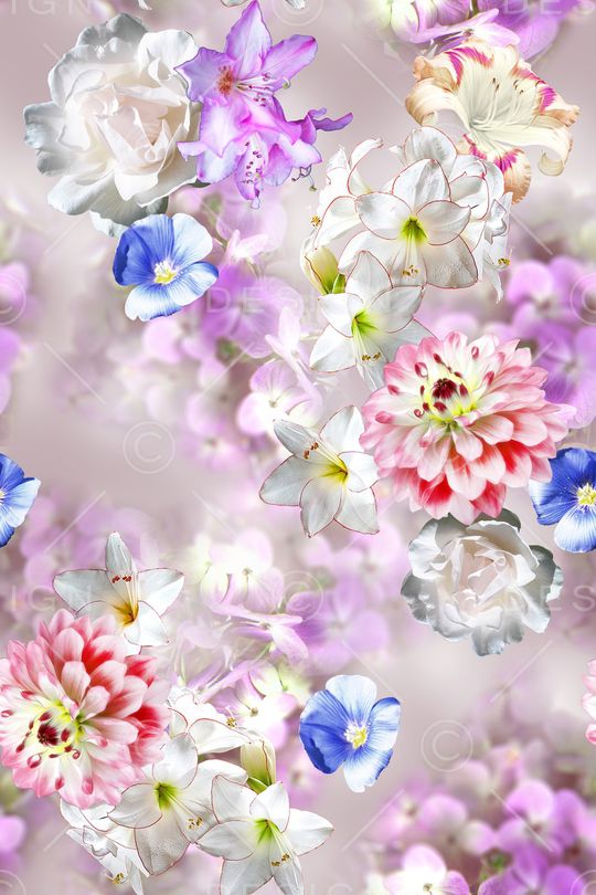 花卉印花华亿平台图片