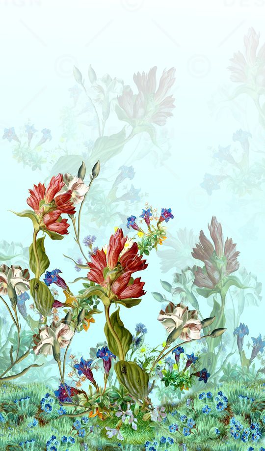 花卉印花华亿平台图片