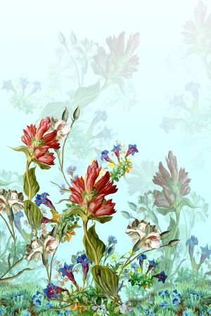 花卉印花华亿平台图片