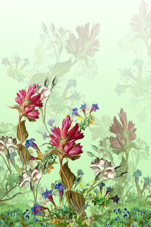 花卉印花华亿平台图片