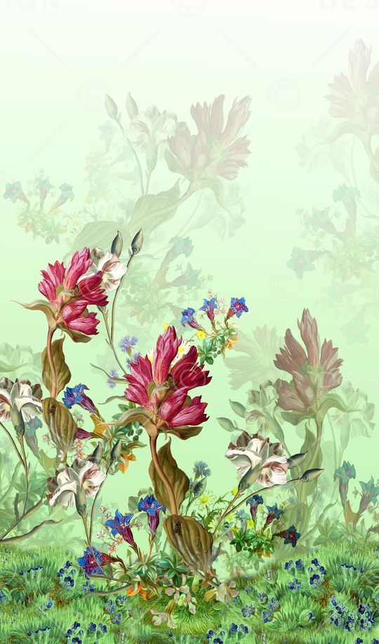 花卉印花华亿平台图片