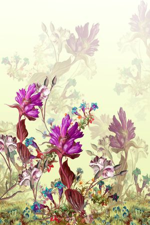 花卉印花华亿平台图片