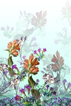 花卉印花华亿平台图片