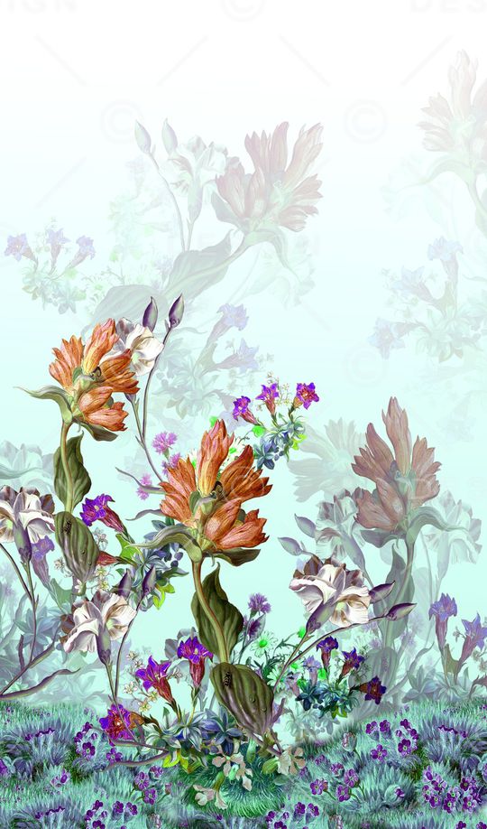 花卉印花华亿平台图片