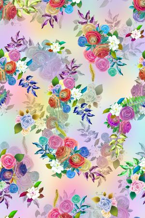 水墨印花华亿平台图片