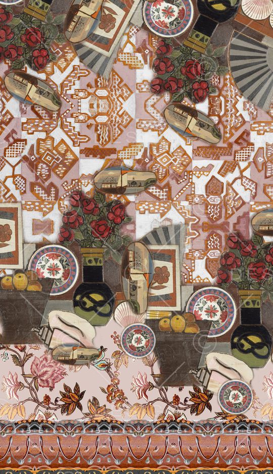 中国风印花华亿平台图片