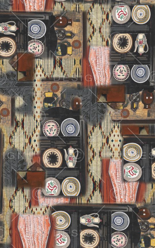 中国风印花华亿平台图片