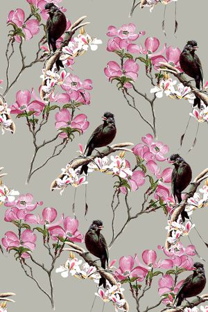 春夏清爽雪纺真丝棉丝巾布料泳装民族风印花印花华亿平台图片