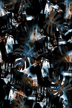 树叶印花华亿平台图片