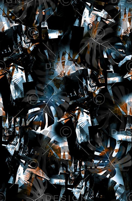 树叶印花华亿平台图片