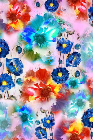 花卉印花华亿平台图片