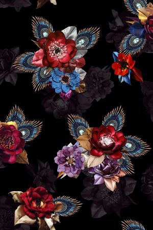 花卉印花华亿平台图片