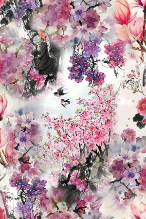 中国风印花华亿平台图片