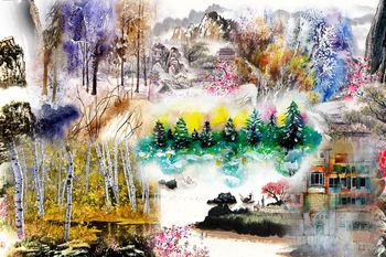 山水印花华亿平台图片