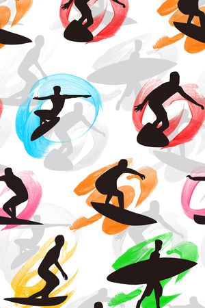 趣味运动人物印花华亿平台图片