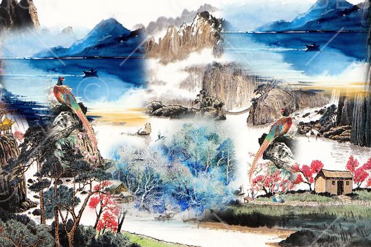 山水印花华亿平台图片