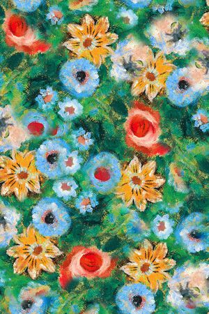 油画花卉印花华亿平台图片