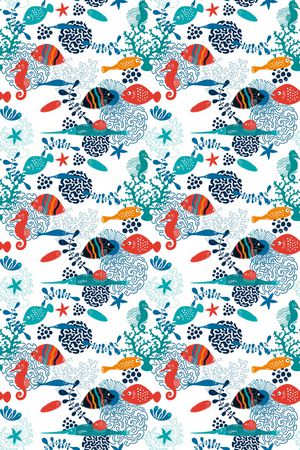 海洋生物印花华亿平台图片