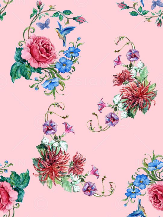 牵牛花印花华亿平台图片