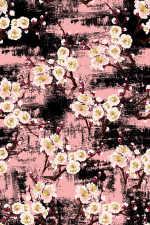 花卉印花华亿平台图片