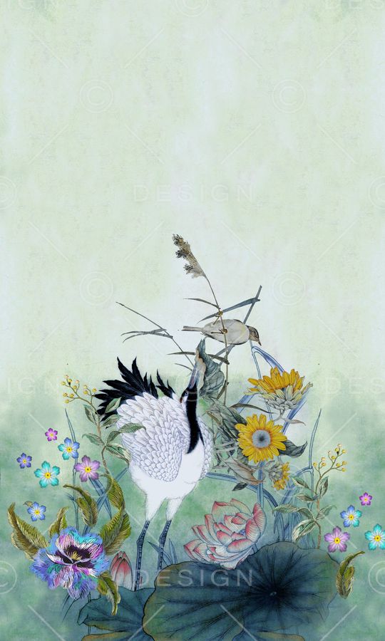 花鸟印花华亿平台图片