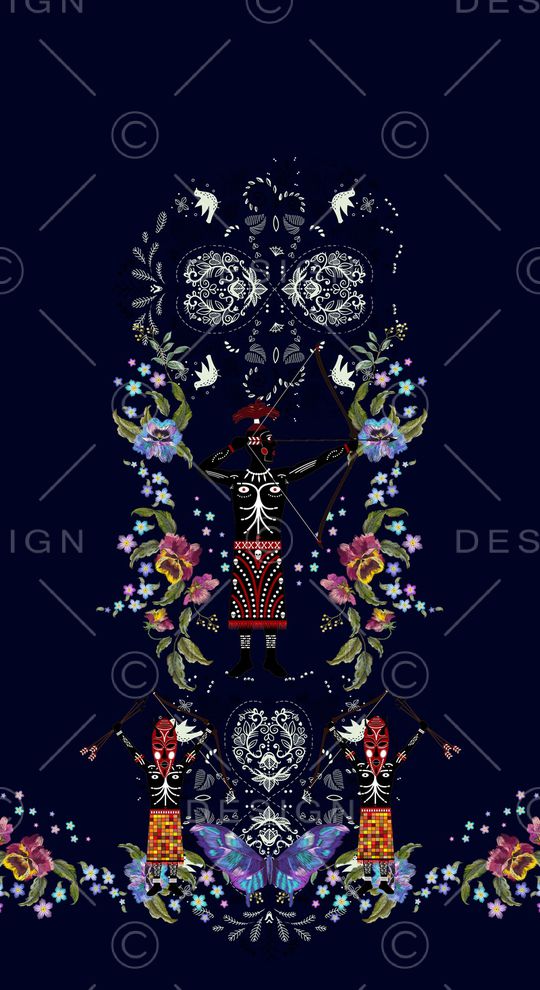 仿绣花印花华亿平台图片