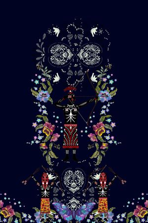 仿绣花印花华亿平台图片