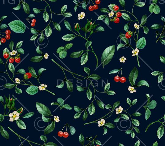 水彩花印花华亿平台图片