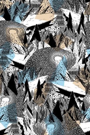 抽象纹理印花华亿平台图片