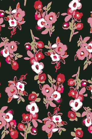 小花朵印花华亿平台图片