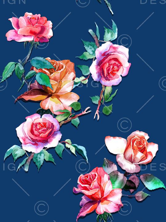 玉兰花印花华亿平台图片