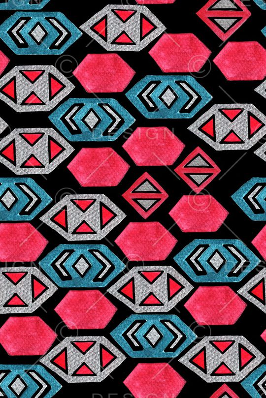 不规则几何印花华亿平台图片