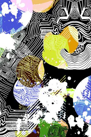 抽象印花华亿平台图片