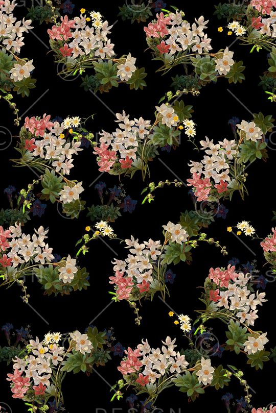 花卉印花华亿平台图片