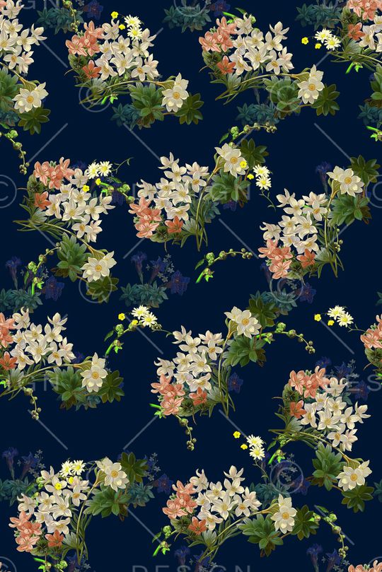 花卉印花华亿平台图片