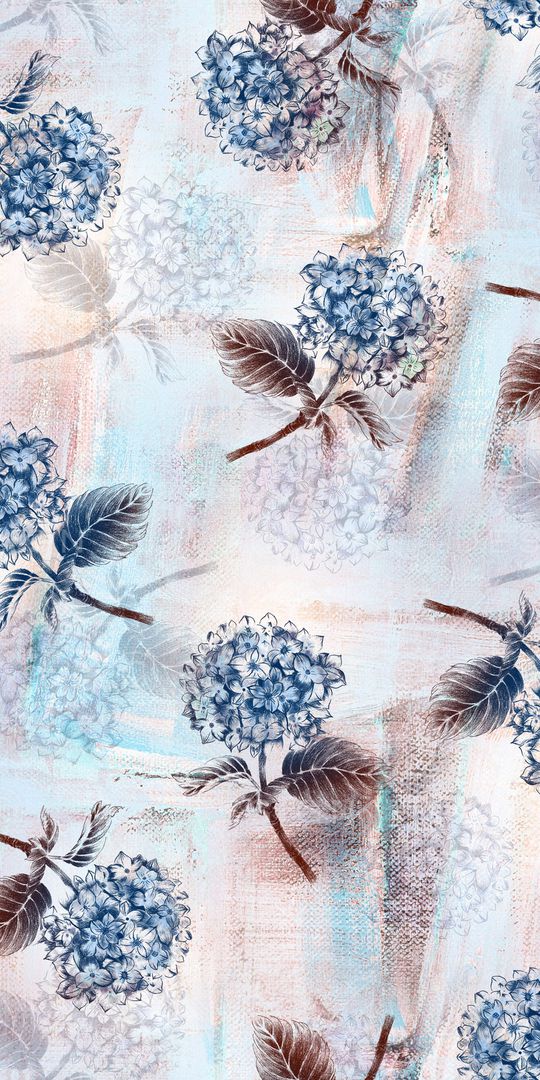 绣球花印花华亿平台图片