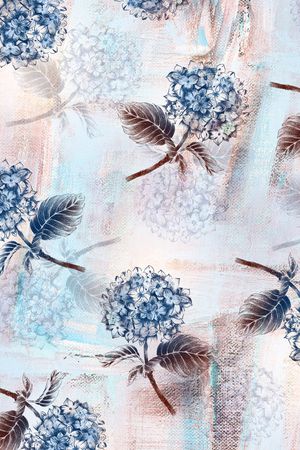 绣球花印花华亿平台图片