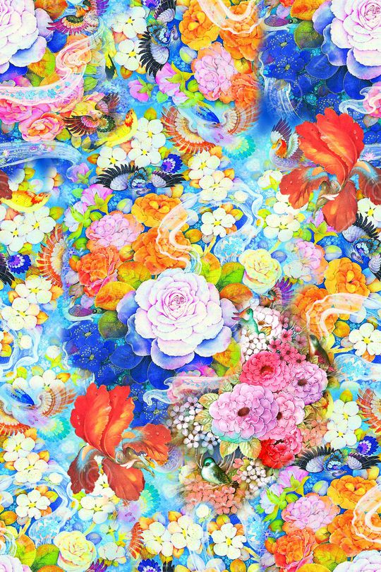 花卉印花华亿平台图片